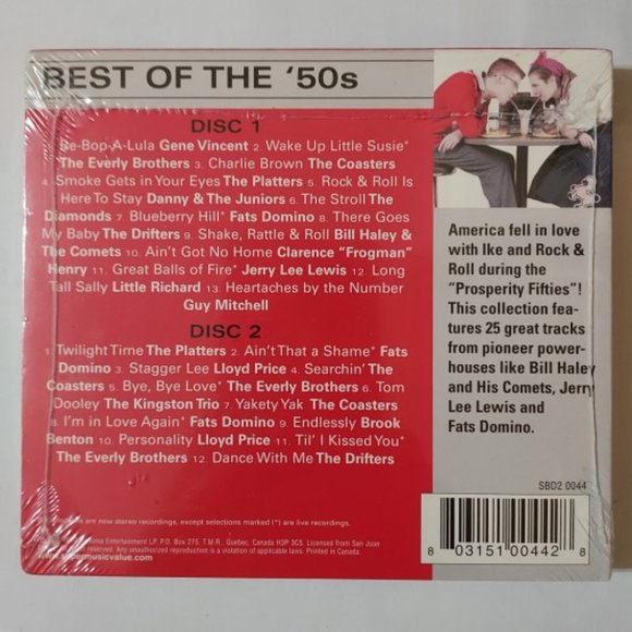 Best Of The '50s Sonoma Entertainment 2 CDs NWT - Picture 2 of 2